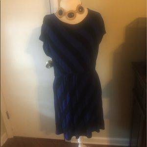 Blue and Black Stripe Dress